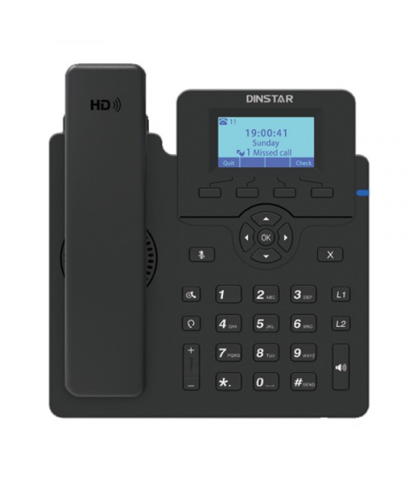 DINSTAR C60UP Entry Level IP Phone with POE & Without Adapter